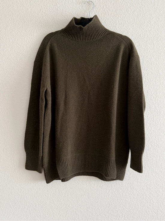 Vince Sweaters - VINCE Cashmere Turtleneck Sweater Green funnel mock neck Medium
